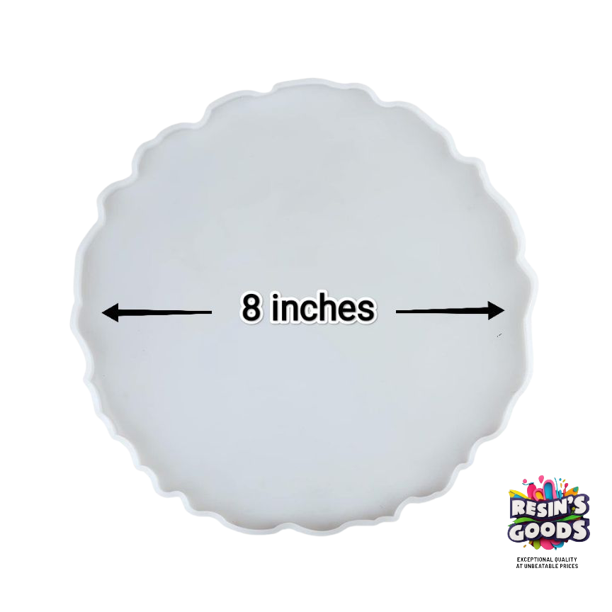 8 inches round irragular mold |coaster mold |silicone plaque mold for resin art