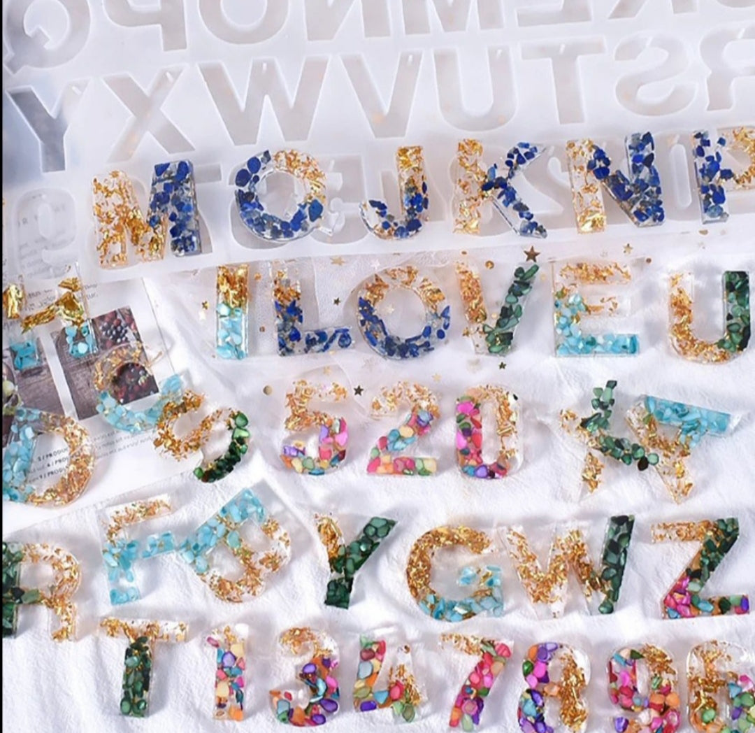 Alphabet mold with hole |silicone mold for keychain |high quality mold for keychains