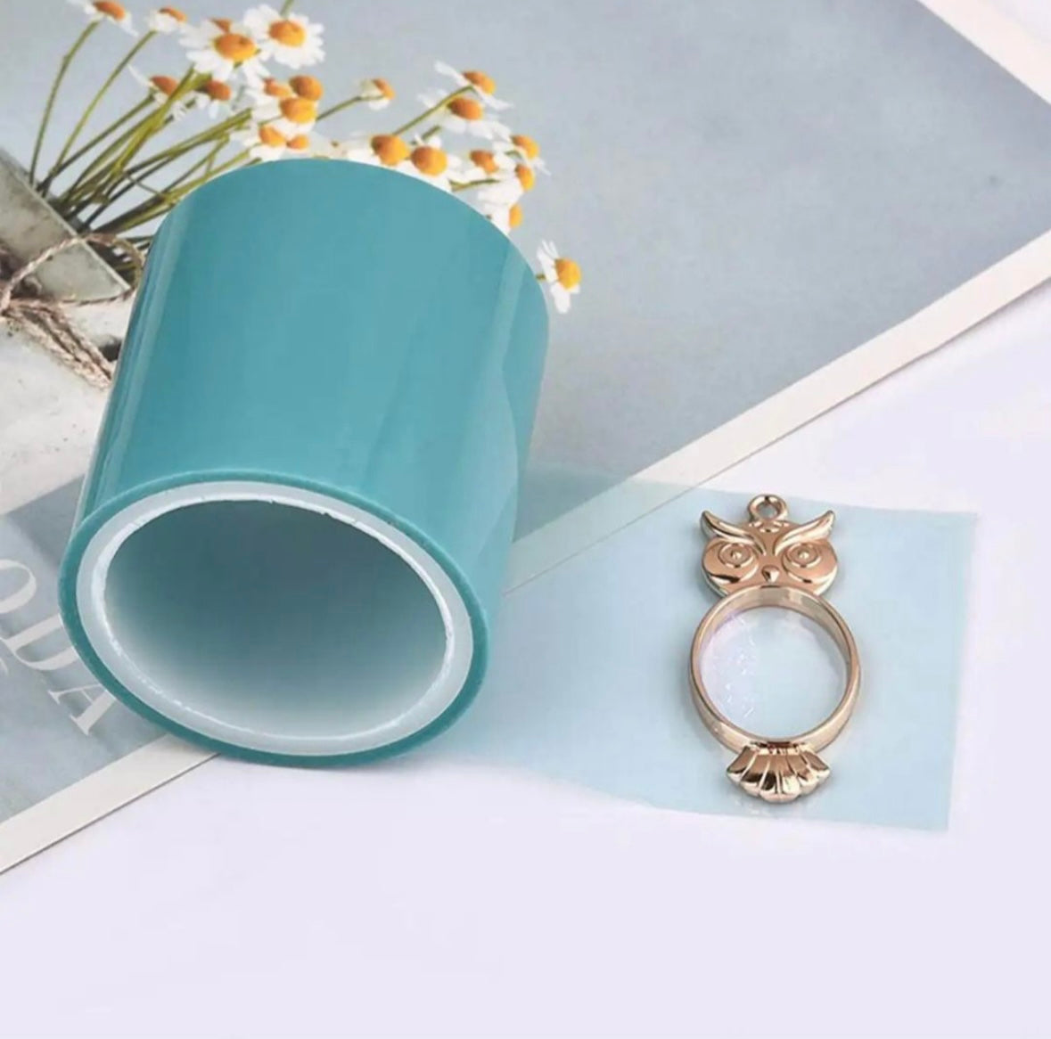 uv tape for resin jewellery|Imported Seamless Craft Tape for UV Resin| Traceless Sticky Tape Epoxy Resin| Tape for DIY Jewelry Metal Frame Pendant