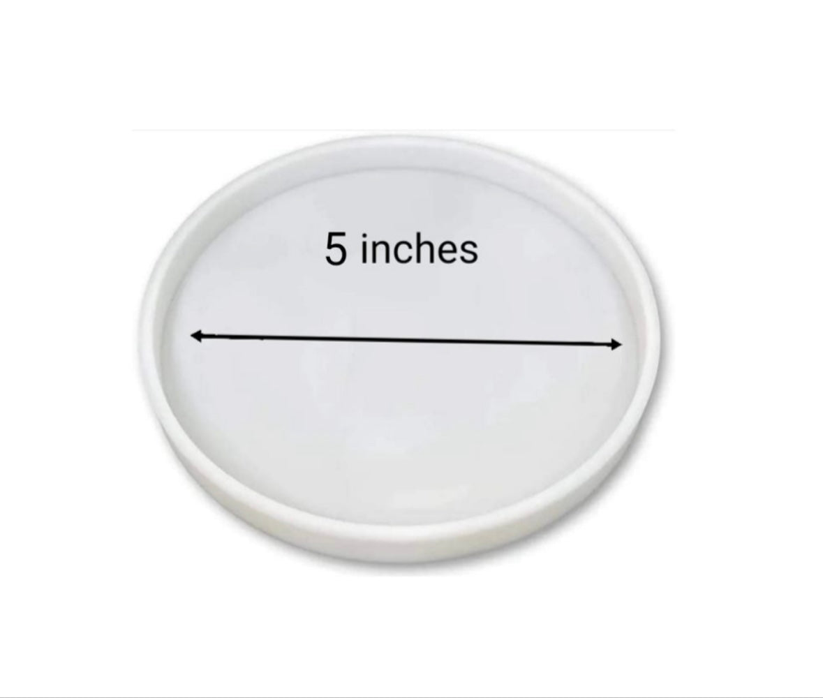 Plain round silicone coaster molds available in different sizes(3.5 ,5 , 7 &12 inches )