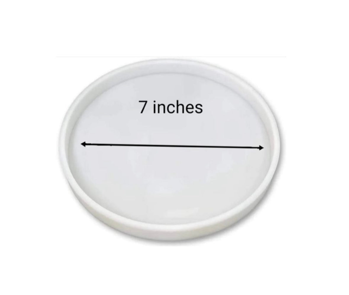 Plain round silicone coaster molds available in different sizes(3.5 ,5 , 7 &12 inches )