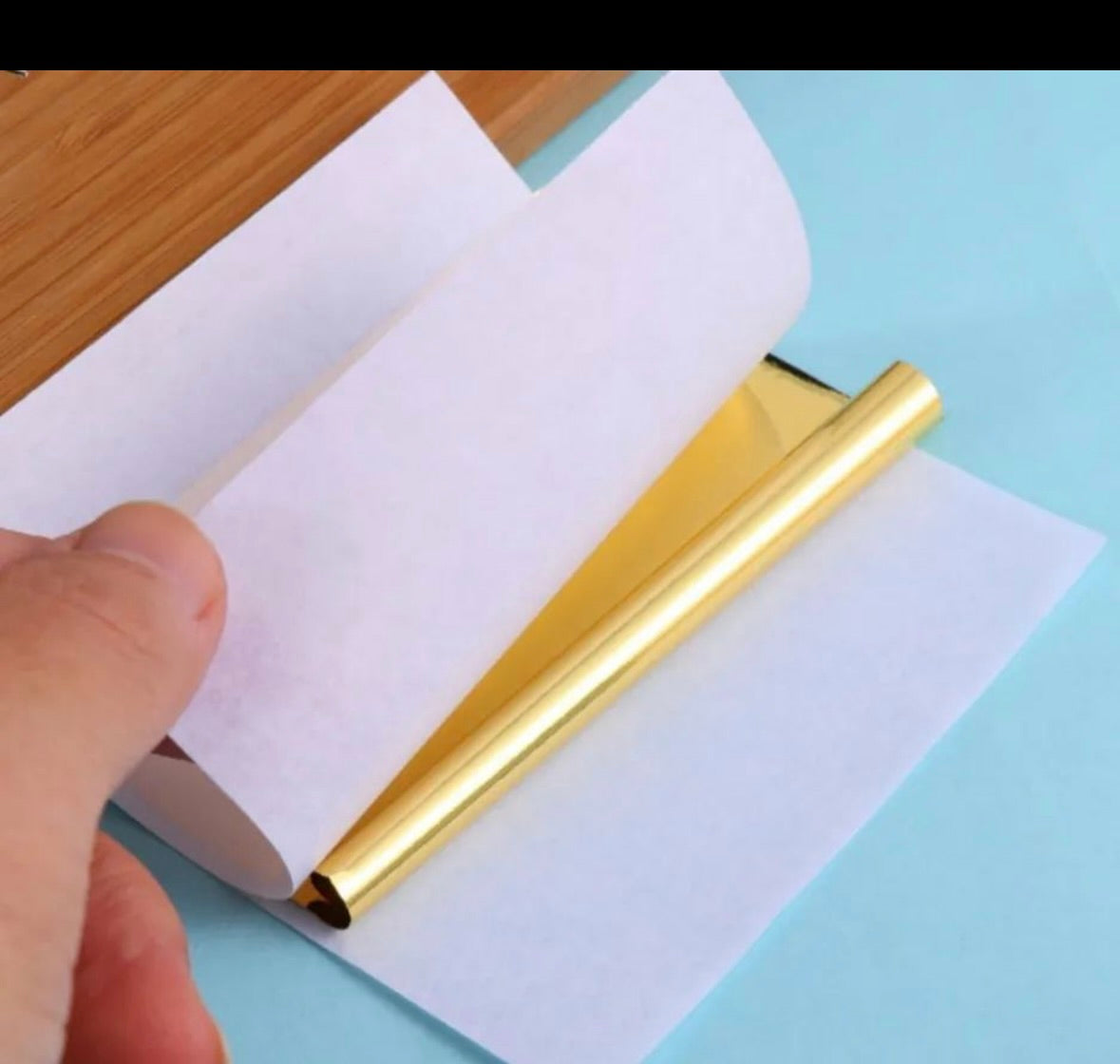 Foil leaf for resin art |pack of 100 sheets (5×5 inches) Golden/ silver sheets)