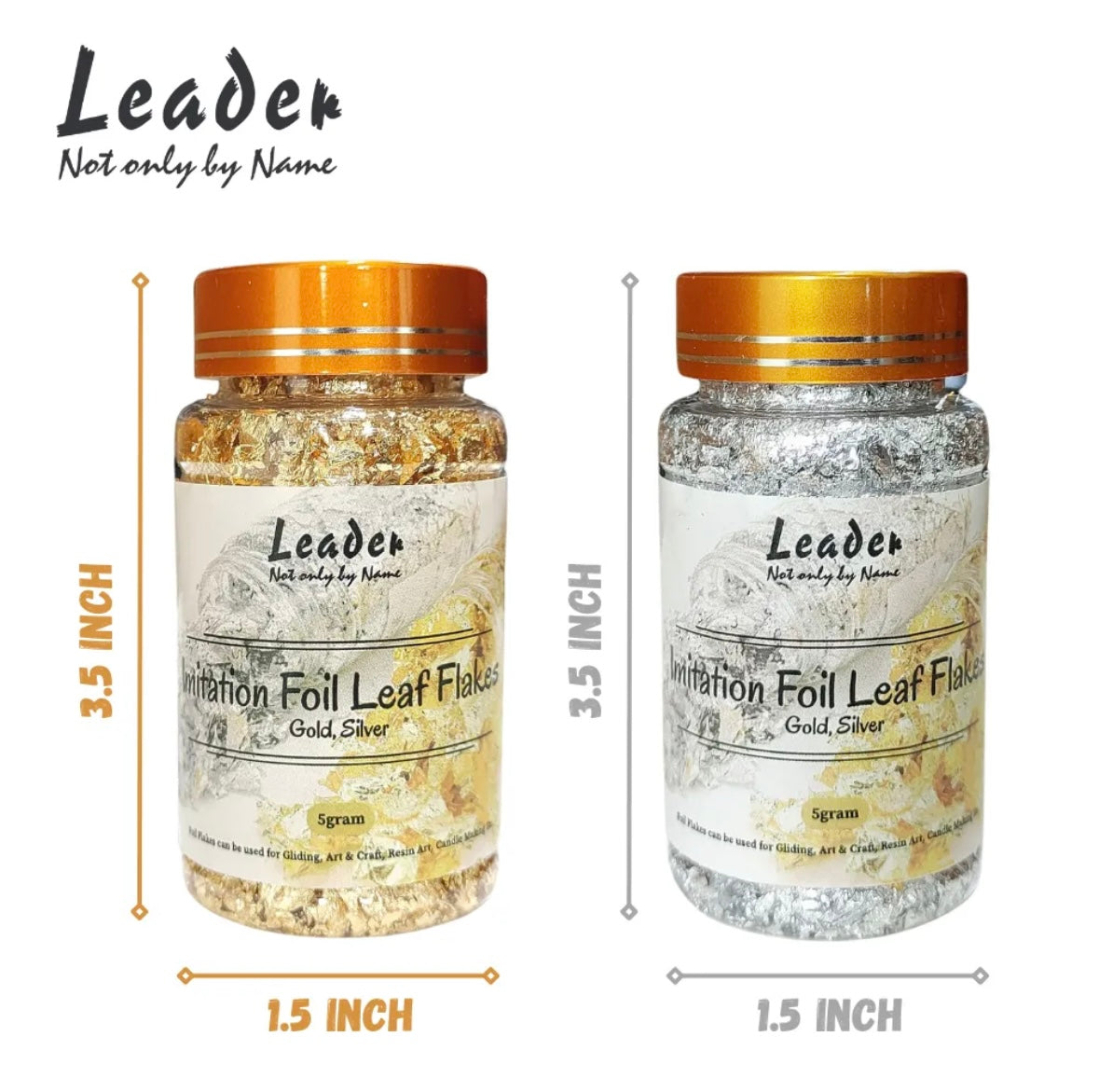 Foil Flakes for Resin Art, Calligraphy (Available in Gold and Silver )