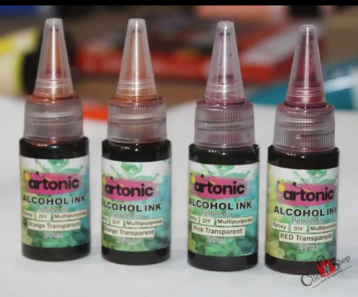 Alcohol  Inks for Epoxy Resin ( Each 20ml x 12 Bottles, separate colours also available) inks set for resin art , tints for resin art , liquid pigments