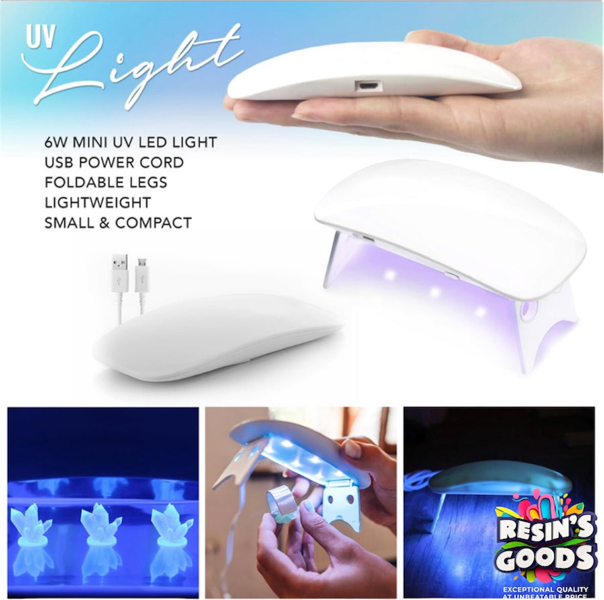 Uv lamp for uv resin | mini portable led UV lamp