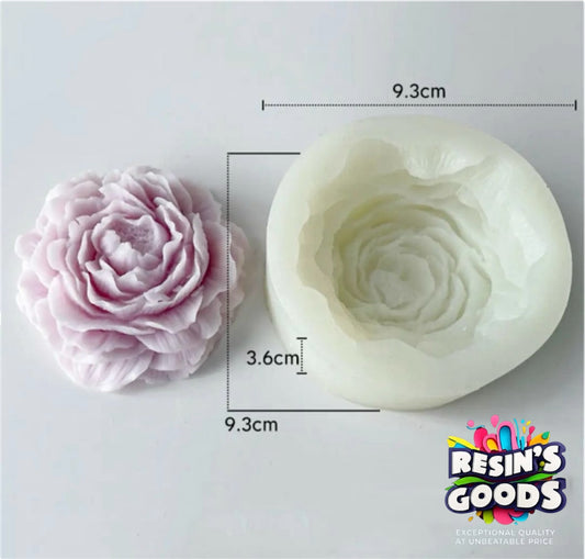 Peony Rose Flower Scented Candle Silicone Mold | DIY large size Flower Candle Silicone Mold Candle Making Crafts Baking molds