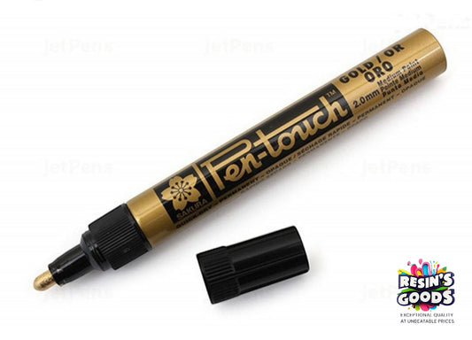 2.0mm marker for resin art |Sakura pen touch golden& silver marker|edge paint marker