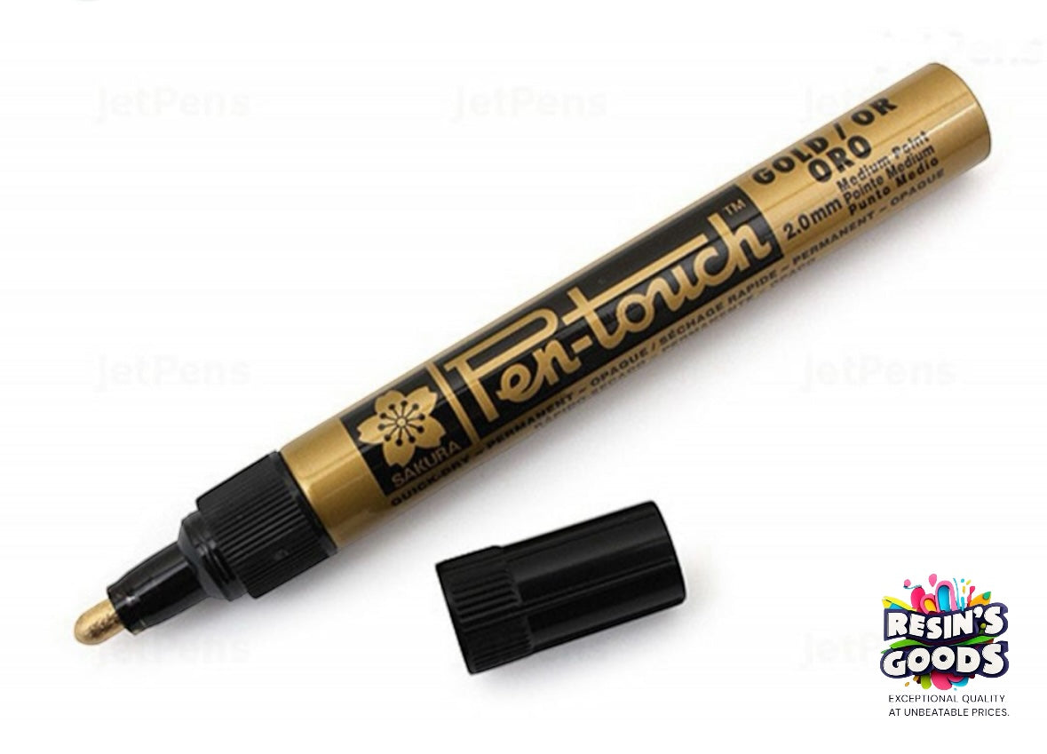2.0mm marker for resin art |Sakura pen touch golden& silver marker|edge paint marker