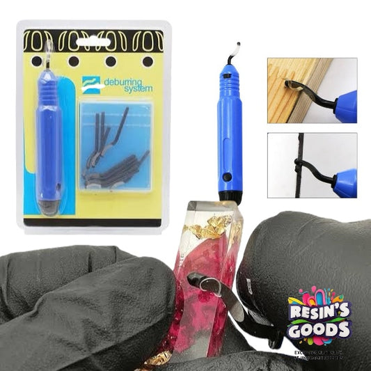 Deburring tool for resin art with10 Heavy Duty Blades, Precision Edge Burr Removal Trimming Tool for Resin Art ,edge finer tool
