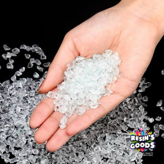 Medium size glass chunks for resin art (tempered glass) available in different colours