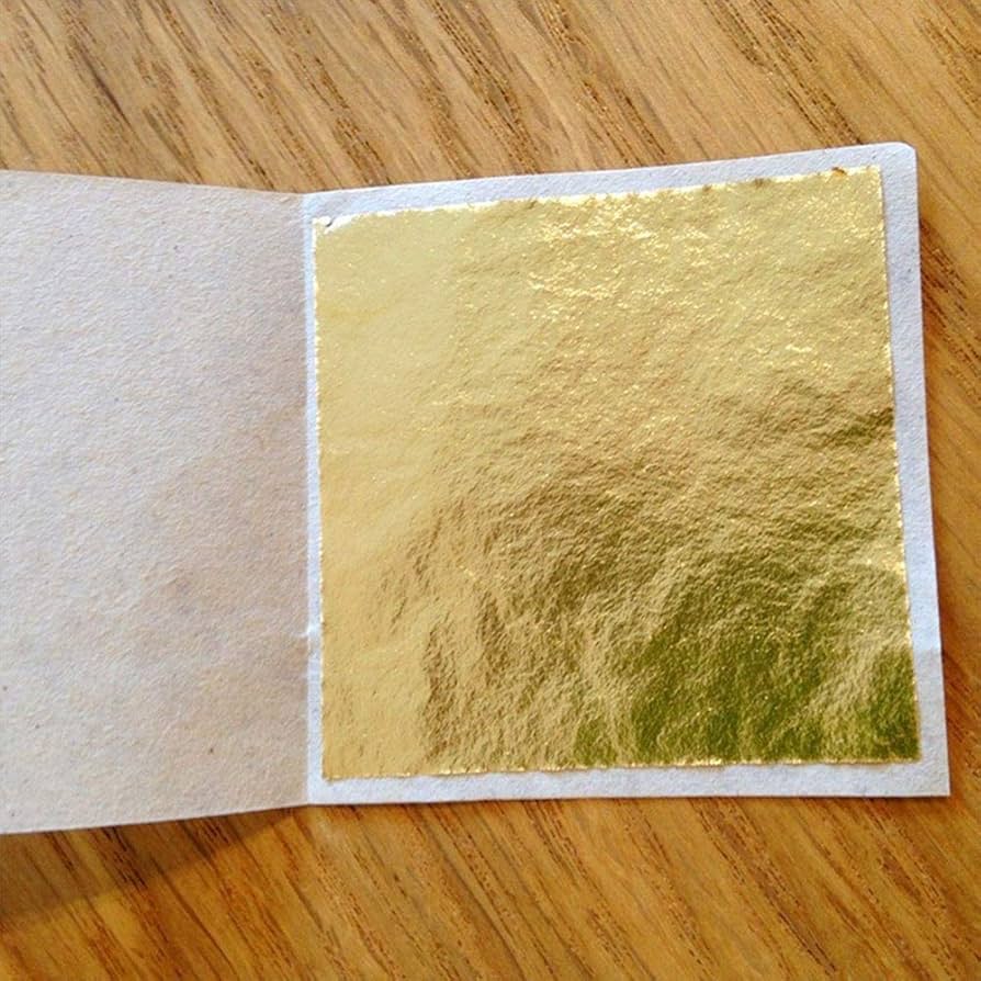 Foil leaf for resin art |pack of 100 sheets (5×5 inches) Golden/ silver sheets)