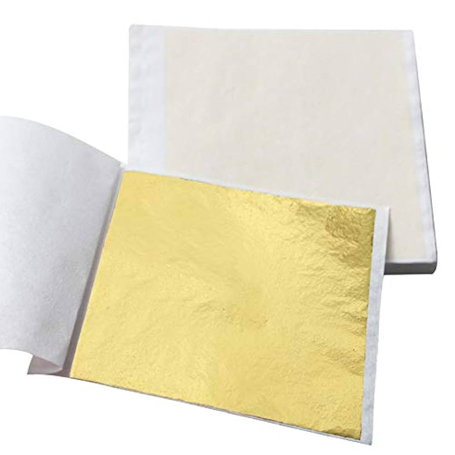 Foil leaf for resin art |pack of 100 sheets (5×5 inches) Golden/ silver sheets)