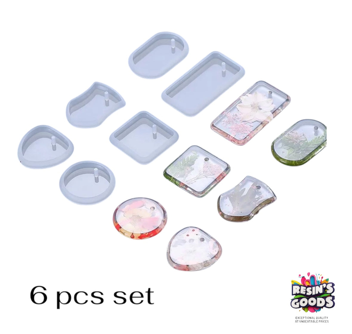 Keychain molds set (6pcs)