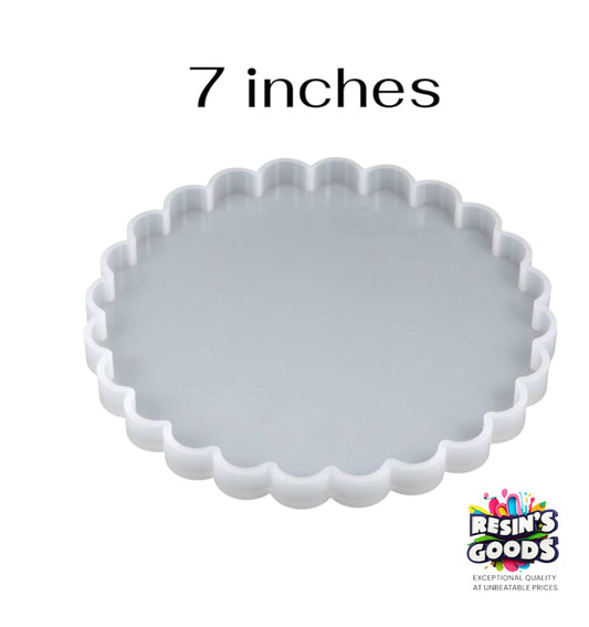 round irragular mold for resin art |coaster mold |frame mold ( 7&5 inches )