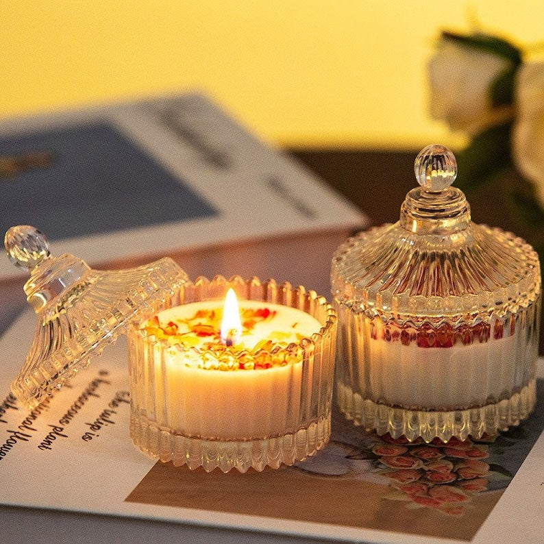 Resin storage jar silicone mold |best Candle Jar Silicone Molds, Circular Stripe Storage Jewelry Box Mold | sented candle jar mold