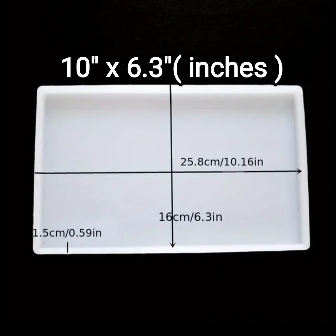 Plain Rectangle tray mold for resin art | large size tray mold