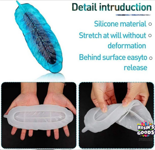 Feather shape trinket tray silicone mold |Resin Tray Mold - Silicone Molds for Making Resin Tray, Resin Trinket Dish|concrete mold