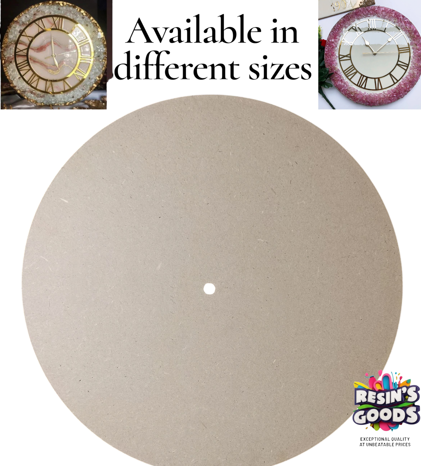MDF clock base (1 inches diameter) |10mm MDF sheet clock base |plain round MDF clock base for resin clock