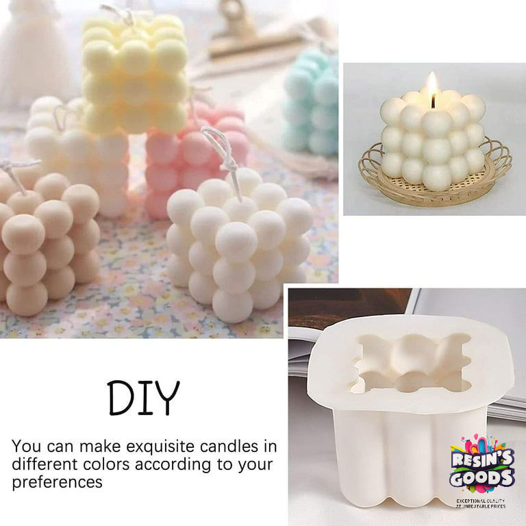 1 pc 3D bubble candle mold | large square candle mold