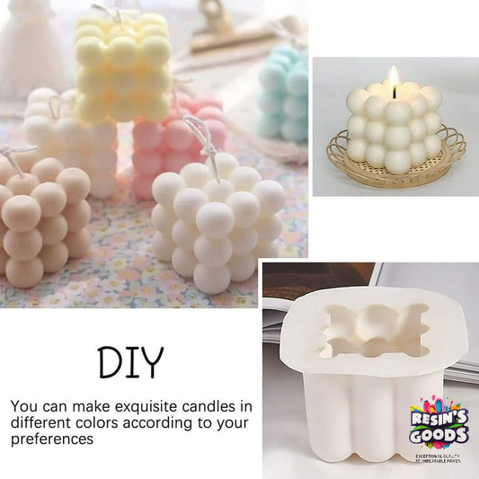 1 pc 3D bubble candle mold | large square candle mold