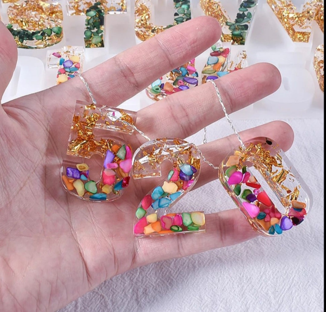 Alphabet mold with hole |silicone mold for  keychain |high quality mold for keychains