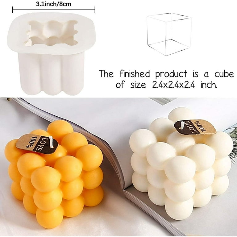 1 pc 3D bubble candle mold | large square candle mold