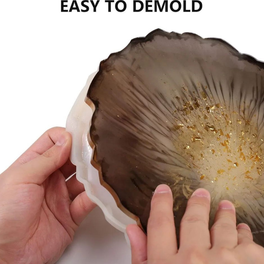 13 inch Round irragular mold | Tray mold for Resin art and epoxy Resin work | round irregular mold for resin art