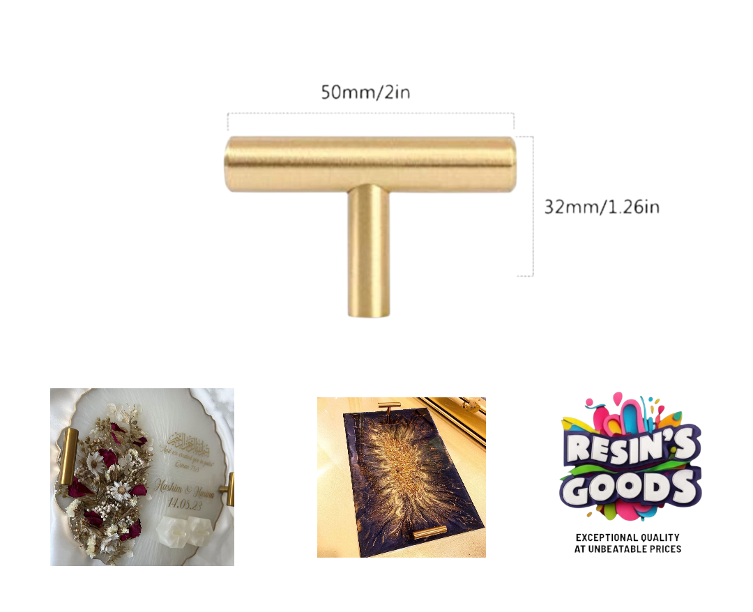 golden small handles for resin tray |stainless  T handles for resin tray