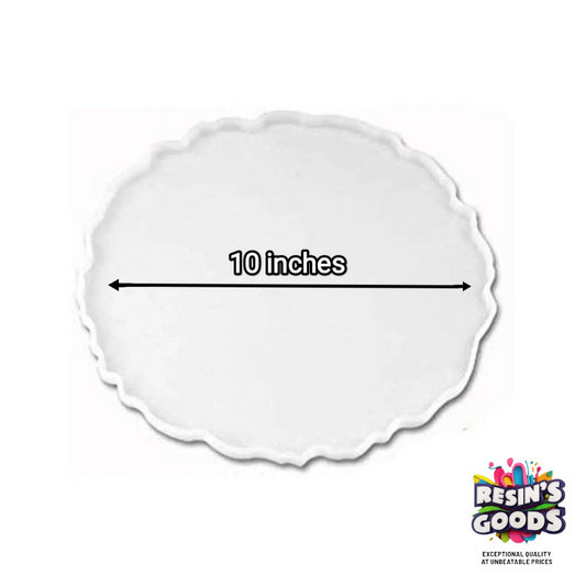 10  inches round irragular tray mold|1 piece  Silicone Agate tray  mold for Resin art large  mold for epoxy resin NIKKAH PLAQUE  and Craft DIY Home Decoration