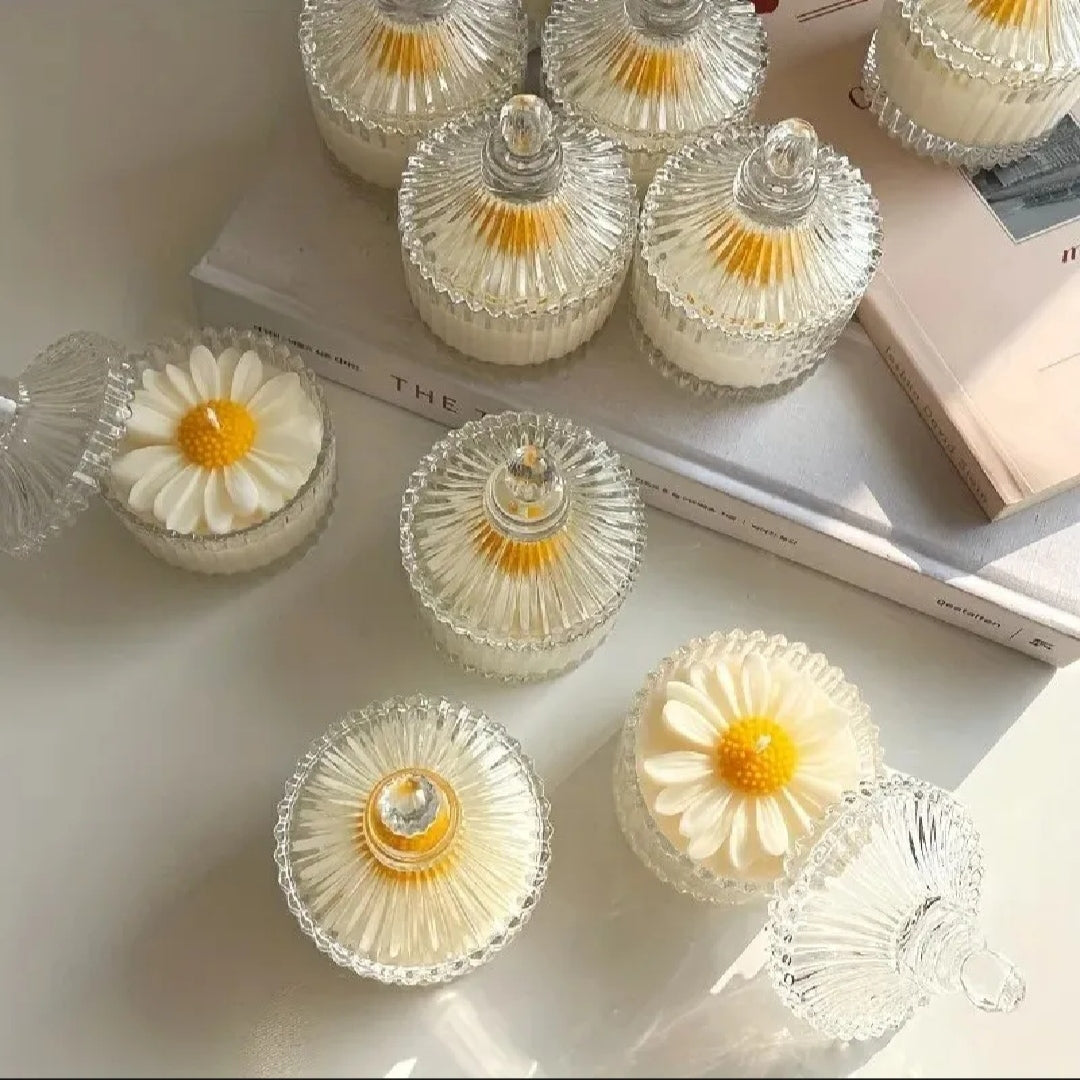 1pc 3D Daisy Flower Silicone Candle and Plaster Mold - DIY Resin and Clay Crafting Supplies | Candle mold