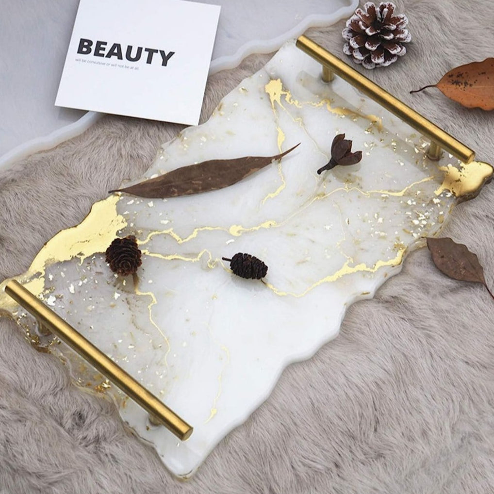 handles for resin tray| one pair of  Golden Resin Tray handles for  Resin coasters   |stainless steel golden  handles